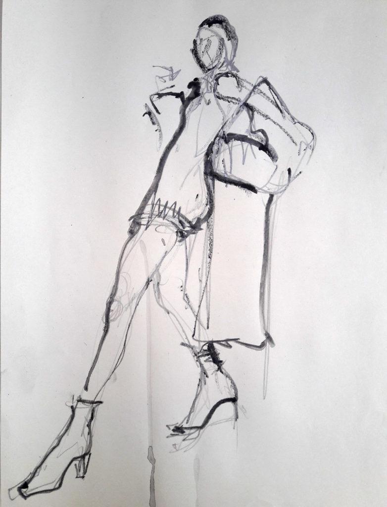 Vogue Life Drawing, online session. 2-minute pose